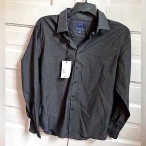 APT.9 premier flex slim fit dress shirt size medium gray NWT